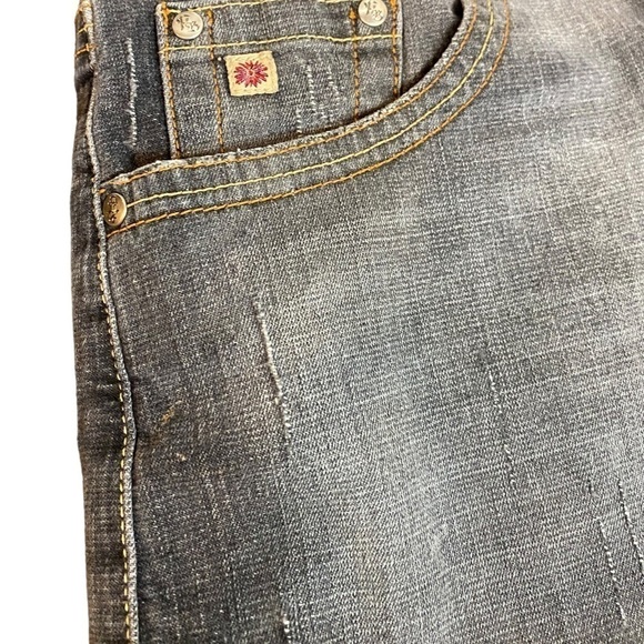 Paris Blue Distressed Ultra Mini Skirt Size 7 - Picture 4 of 13